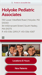 Mobile Screenshot of holyokepediatrics.com