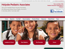 Tablet Screenshot of holyokepediatrics.com